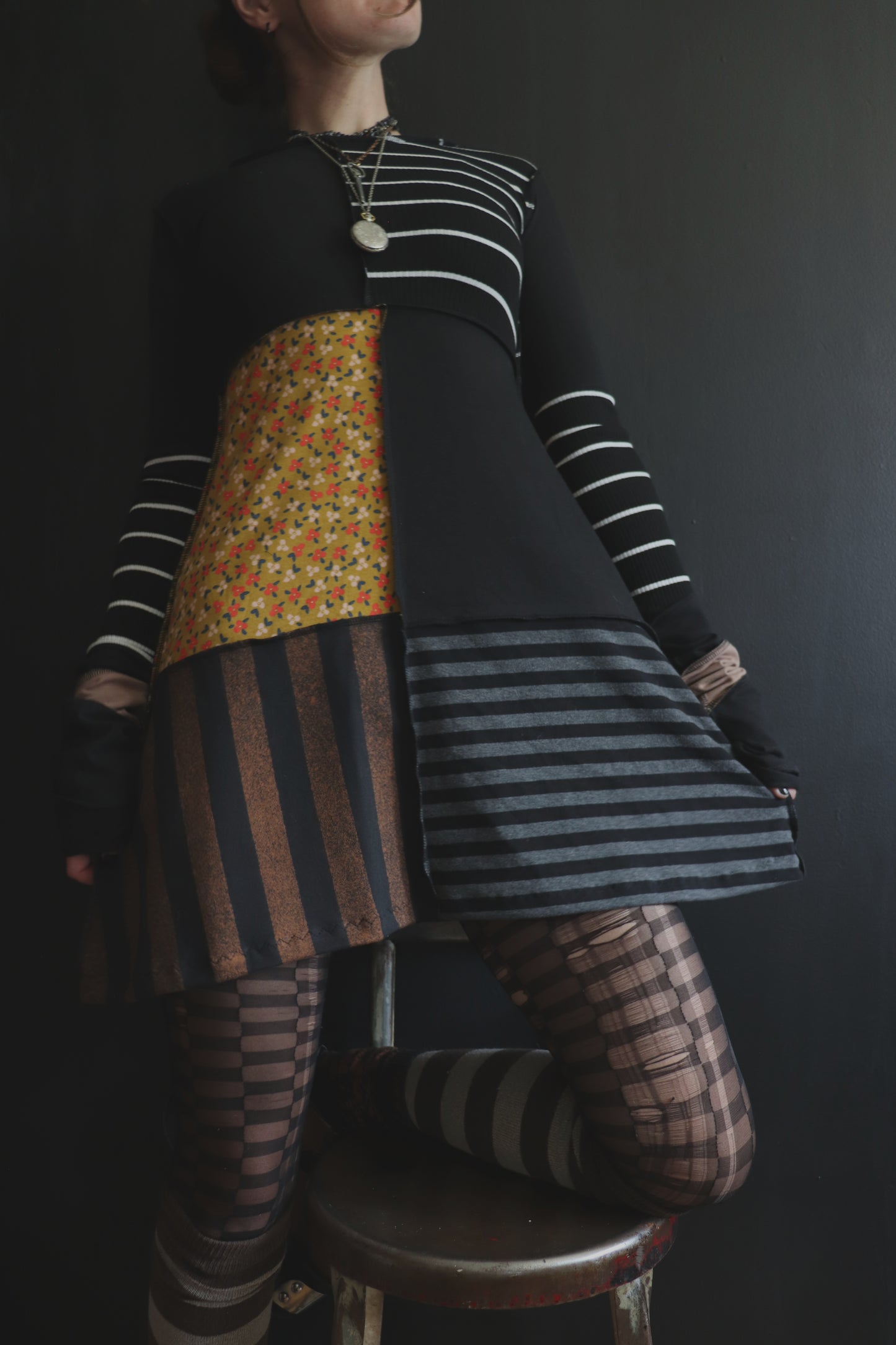 LeftYourHouseInARushItsAlwaysEarlyMorning (S, M) Mod Mini Dress Long Sleeves Little Autumn Splash