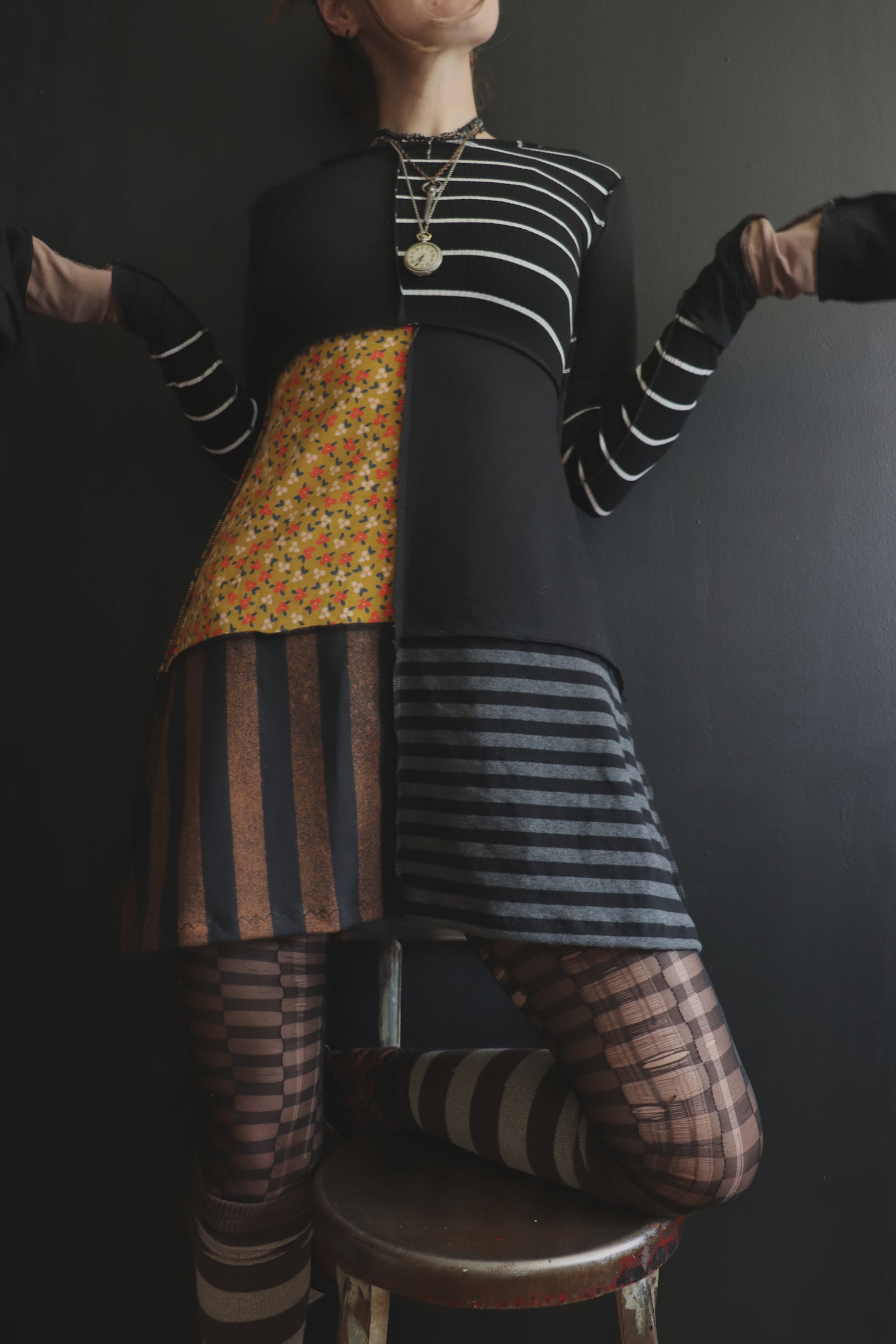 LeftYourHouseInARushItsAlwaysEarlyMorning (S, M) Mod Mini Dress Long Sleeves Little Autumn Splash