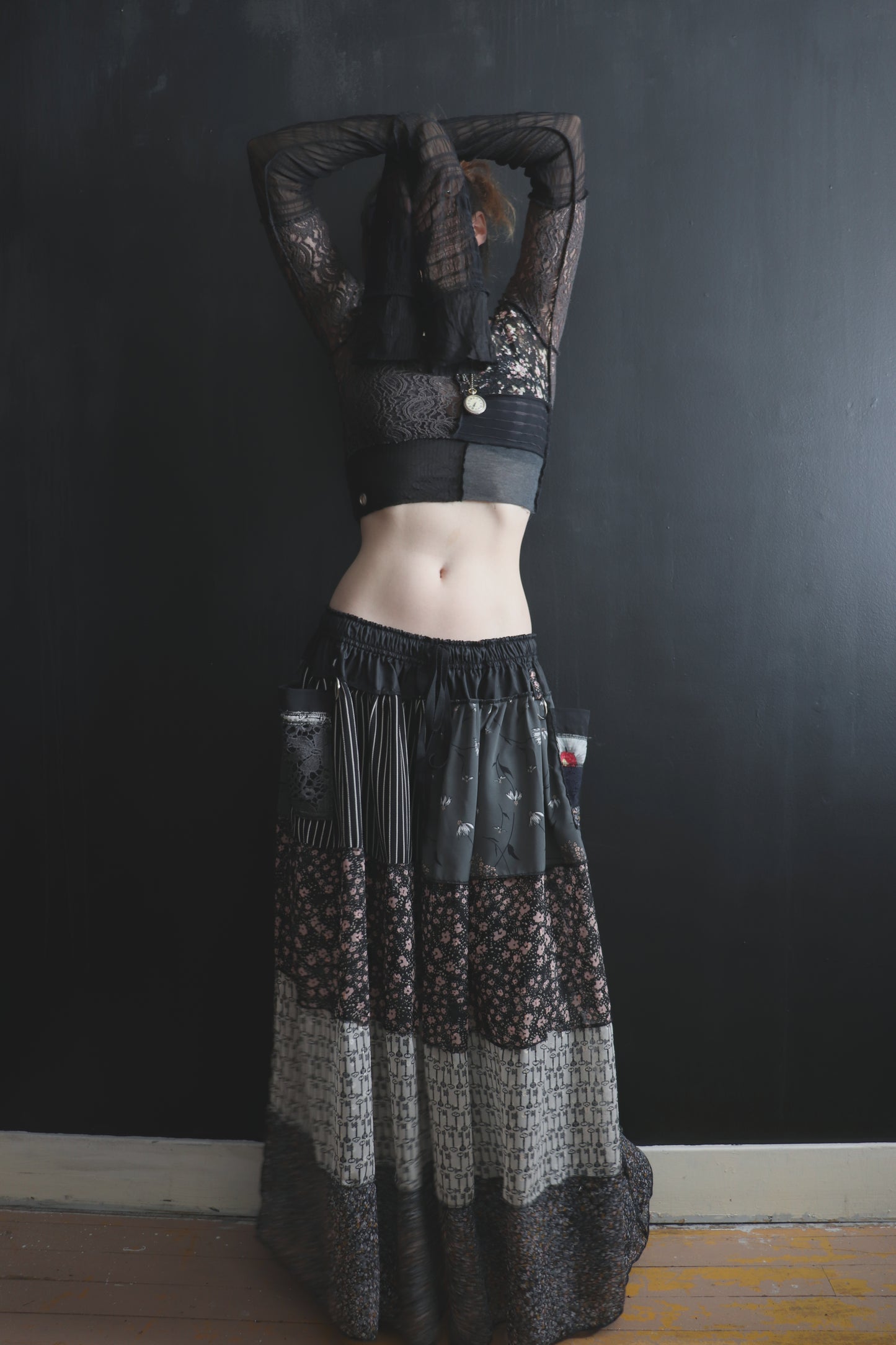 WantMoreOfYourTouchSoMuch (One Size) Floor Length Floral Skirt