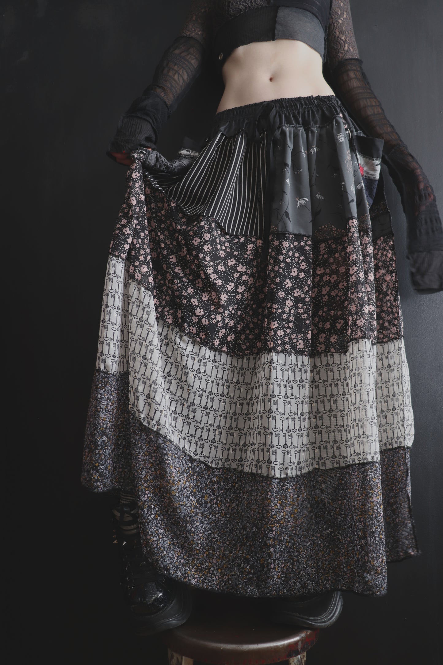WantMoreOfYourTouchSoMuch (One Size) Floor Length Floral Skirt