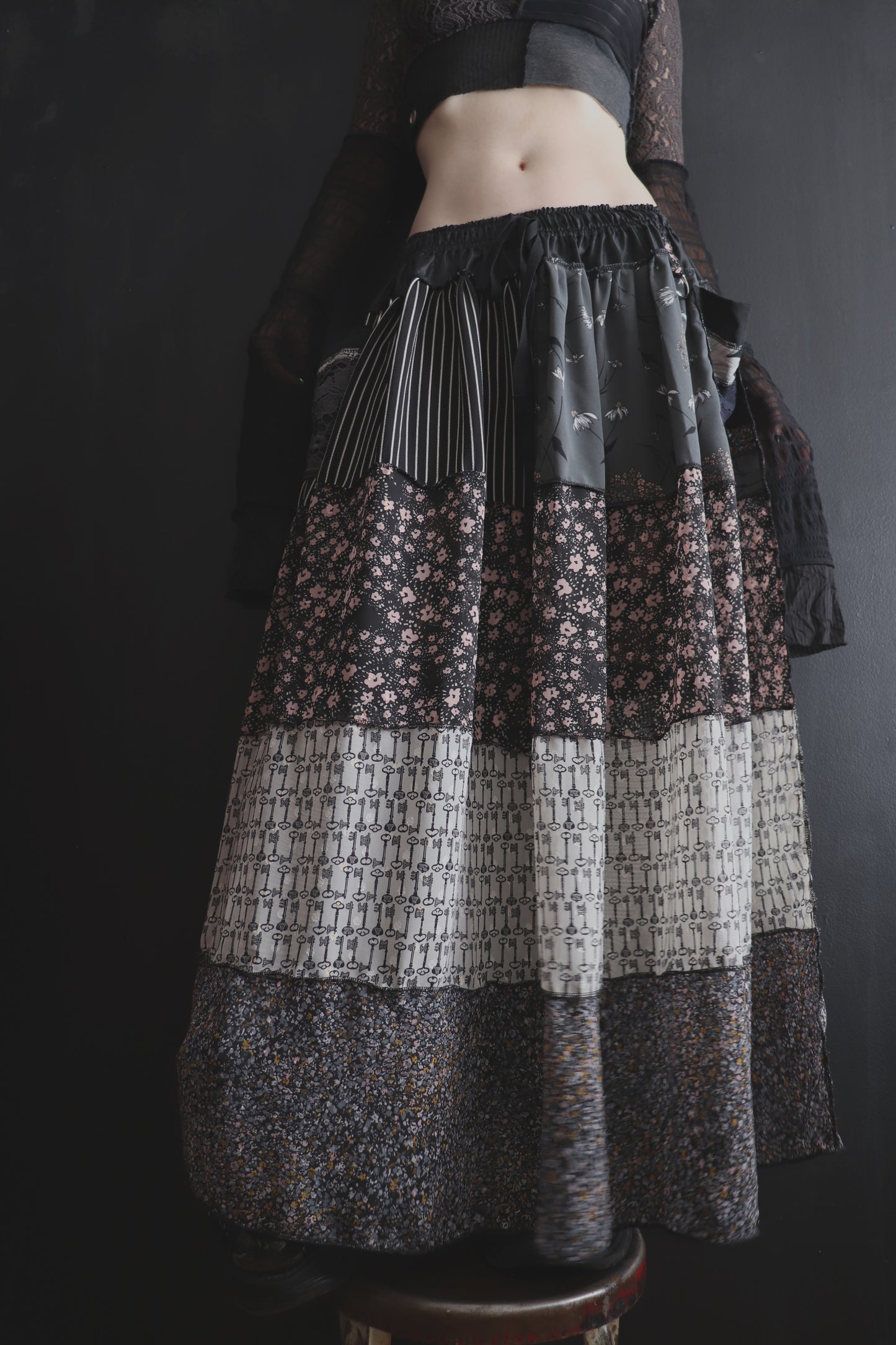 WantMoreOfYourTouchSoMuch (One Size) Floor Length Floral Skirt