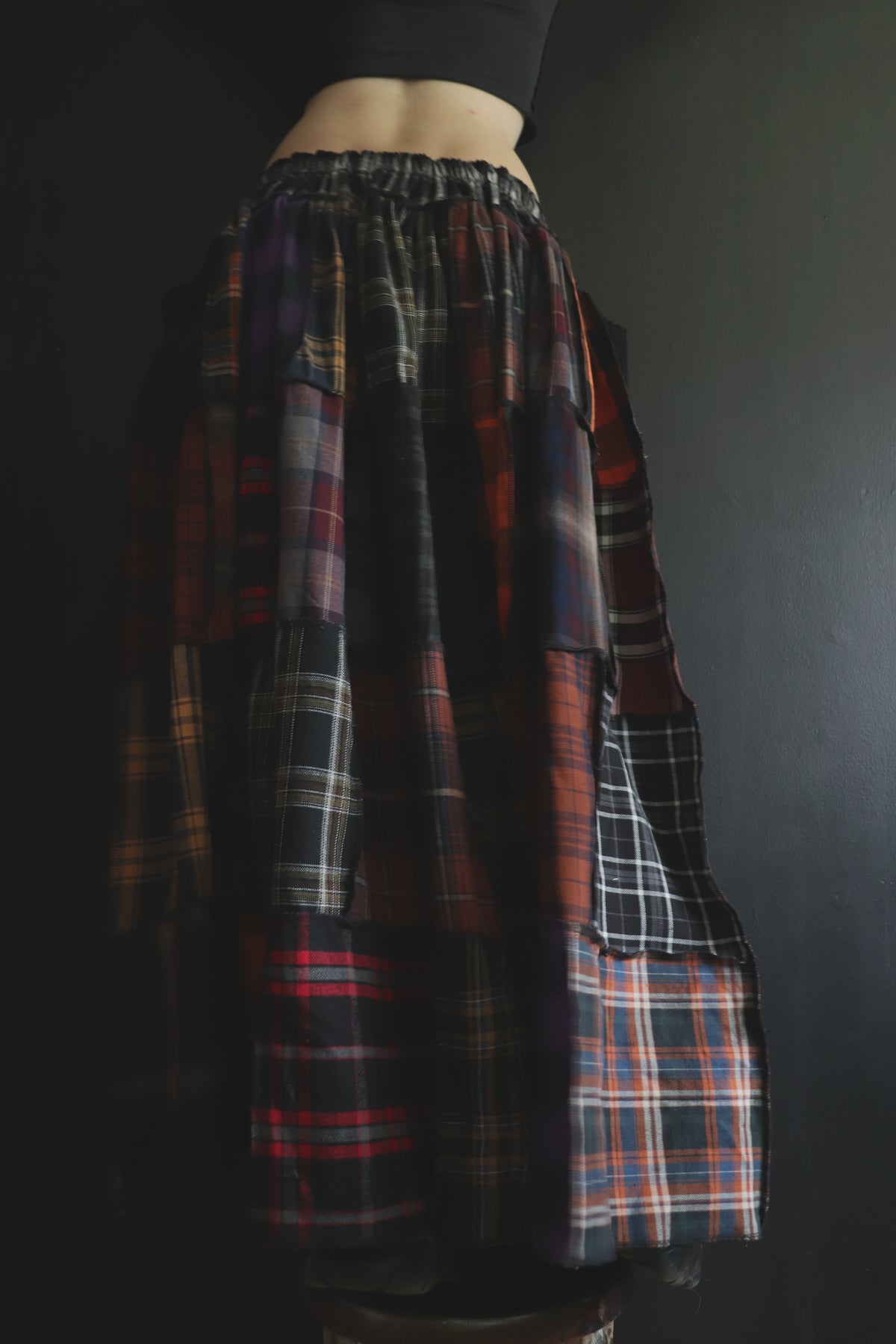 ThereIsFreedomWithinThereIsFreedomWithout (One Size) Cotton Patch Quilt Floor Length Skirt With Pockets