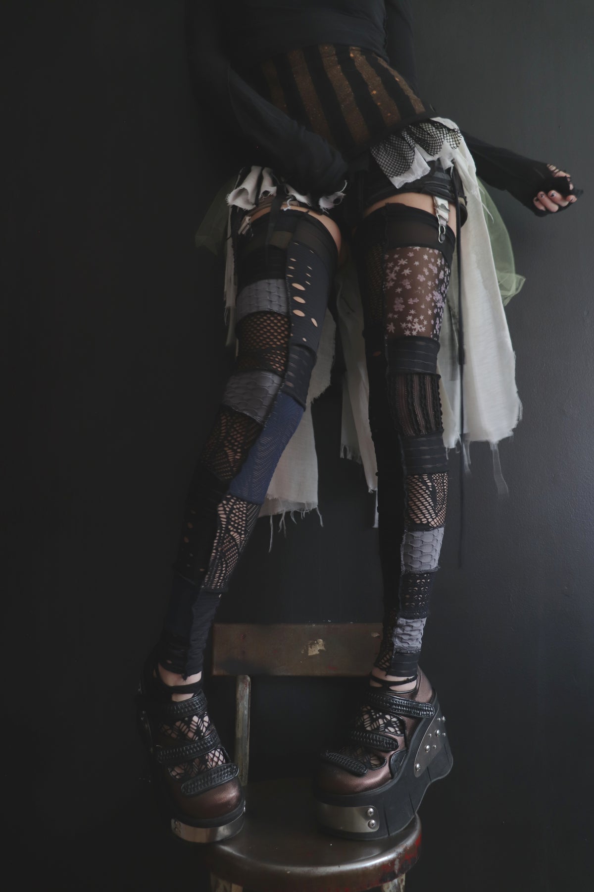 SingingYouTheWordsToYourFavoriteSong (One Size) Footless Thigh High Stockings Bloo Hoo Mix