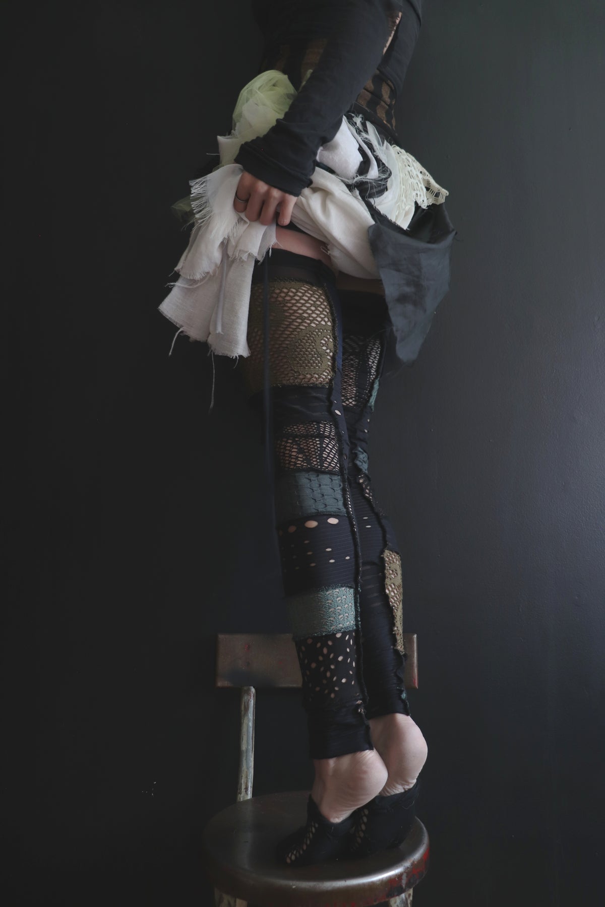 YouWouldntDoTheSameForMe (One Size) Footless Thigh High Stockings Grunge Mix