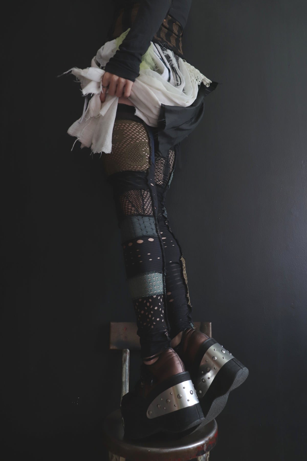 YouWouldntDoTheSameForMe (One Size) Footless Thigh High Stockings Grunge Mix