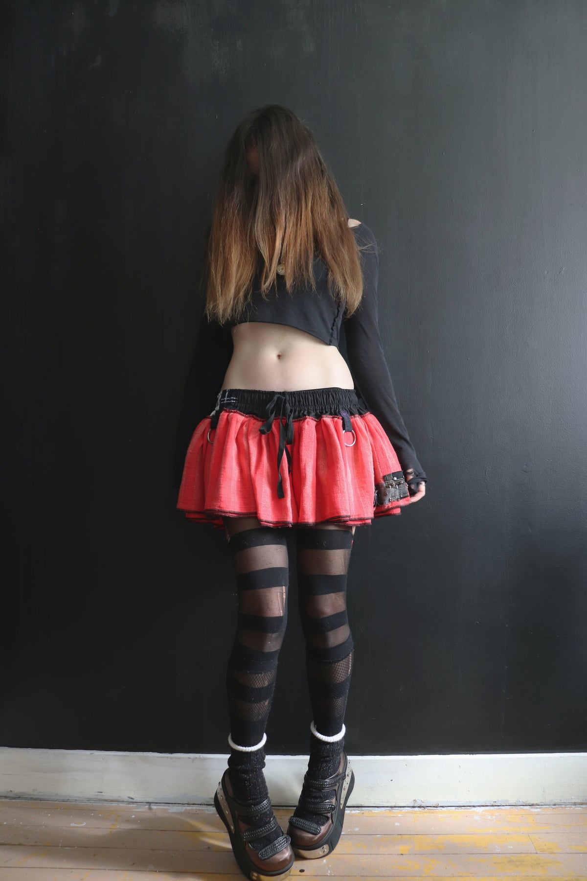 WhenSheComesAroundExploring (One Size) Cotton Patch Mini Skirt With Pockets Bigtop Stripes