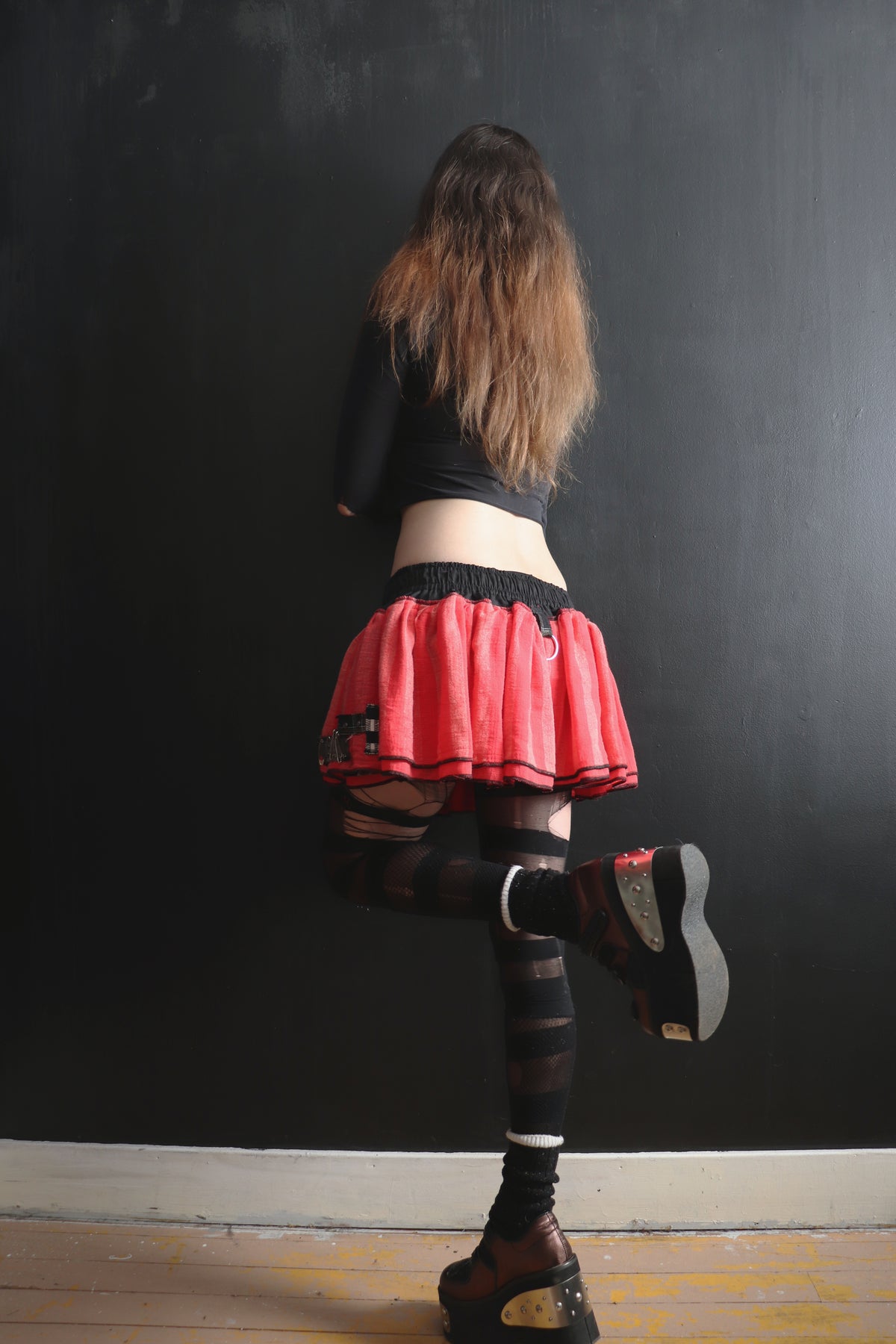 WhenSheComesAroundExploring (One Size) Cotton Patch Mini Skirt With Pockets Bigtop Stripes