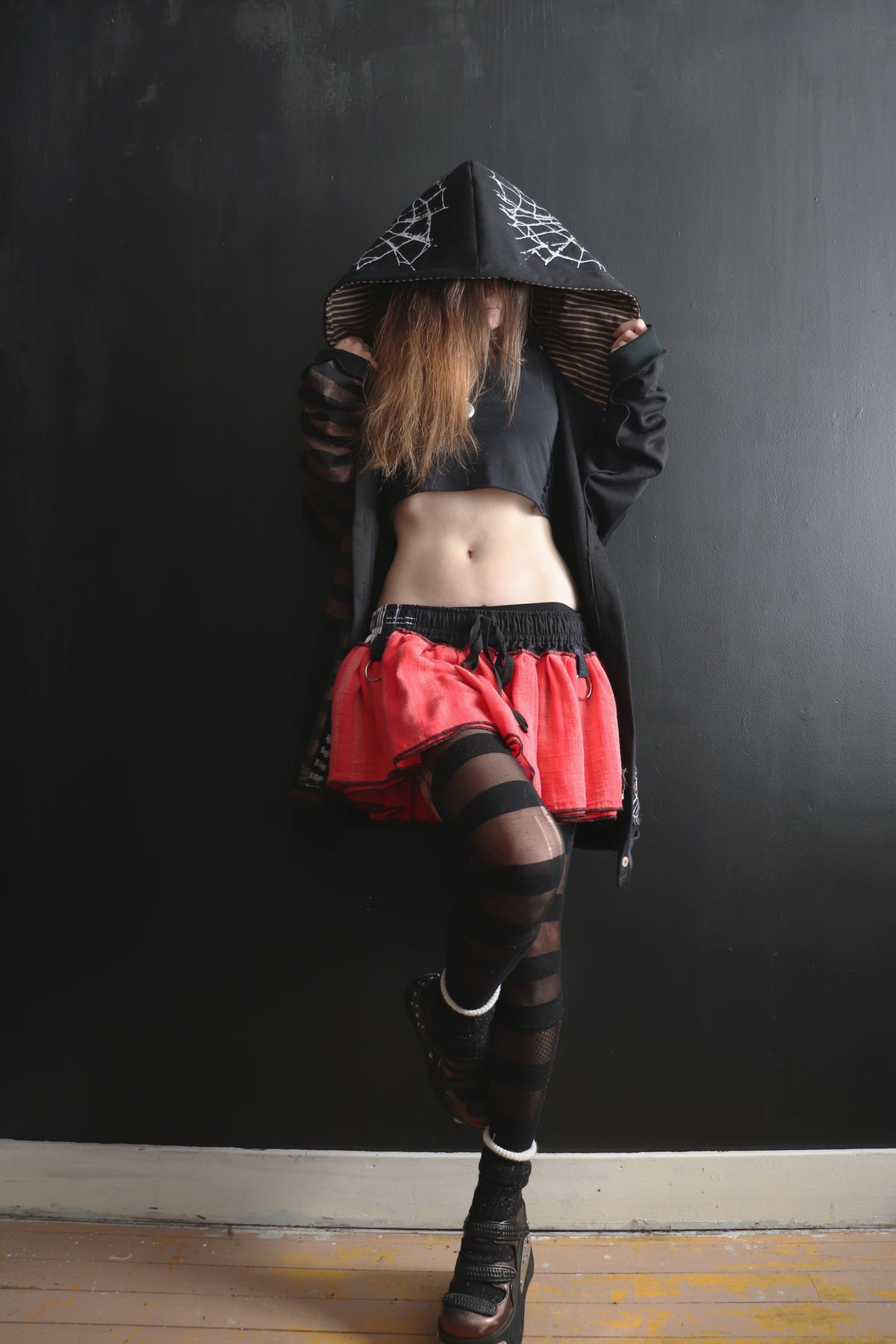 WhenSheComesAroundExploring (One Size) Cotton Patch Mini Skirt With Pockets Bigtop Stripes